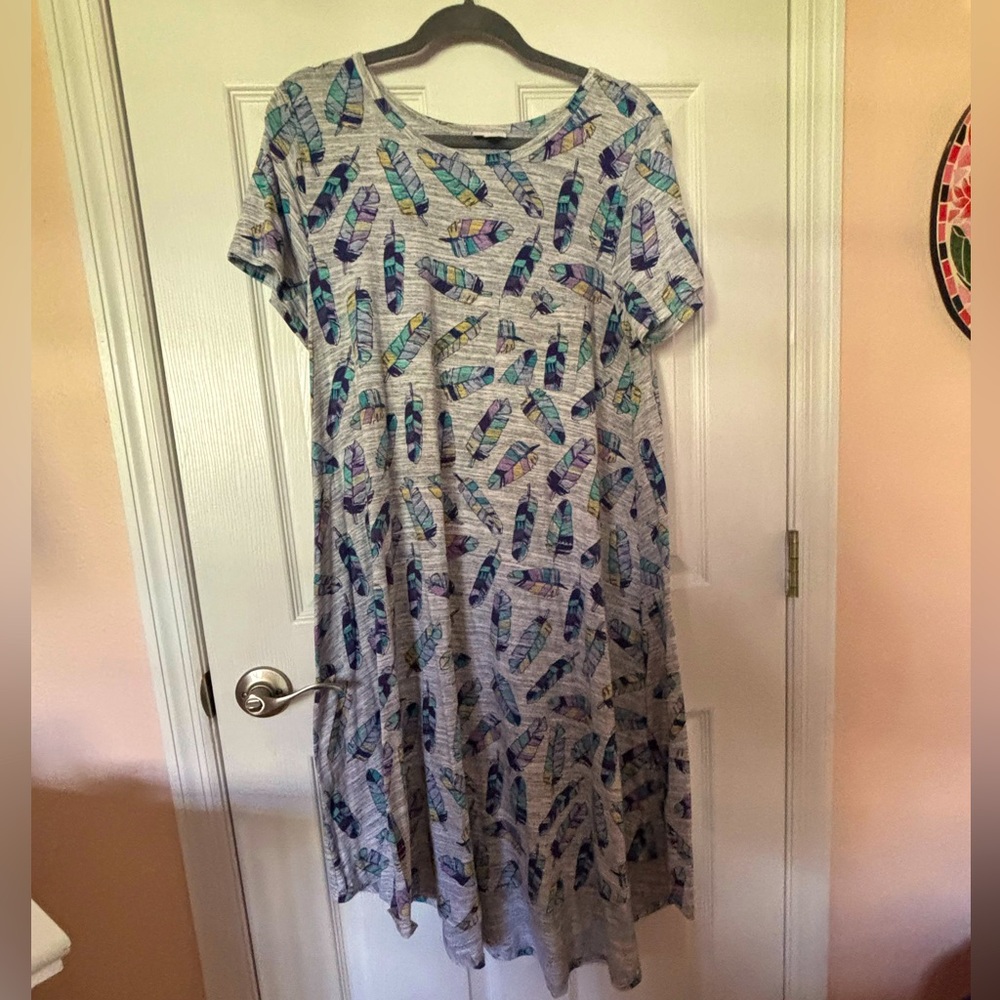 LuLaRoe M Feather print Carly